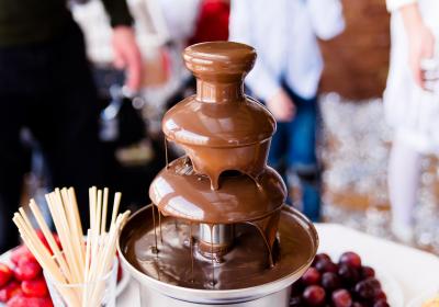 Goûter de la marmotte - Le Sauze - Fontaine à chocolat