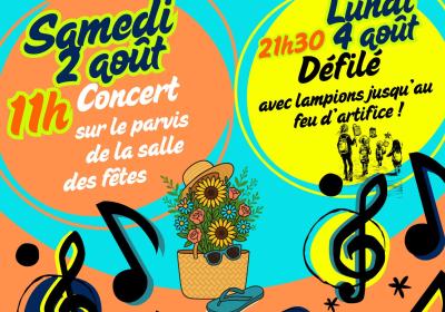 Défilé - Fêtes d'Aout - Défilé des Fêtes d'Août avec la musique municipale d'Embrun