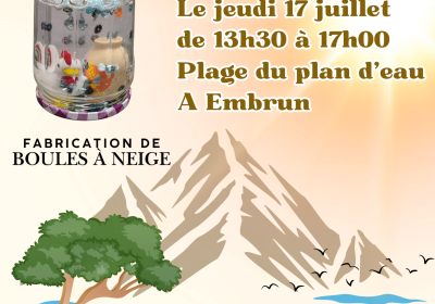 Animation plage - atelier de sensibilisation - Plage d'Embrun