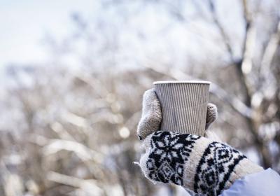 Vin chaud et chocolat chaud - Le Sauze - Chocolat chaud sur le front de pistes