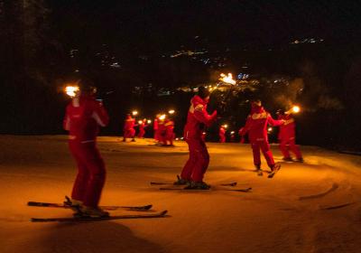 Descente aux flambeaux des enfants - Le Sauze