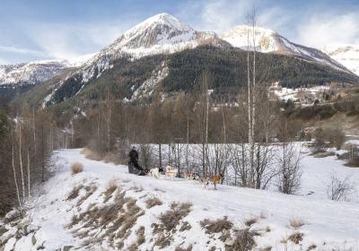 Journée découverte du site multi-activités de Saint-Paul - Baptême en chiens de traîneau sur le site multi-activités de Saint-Paul