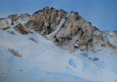 Exposition aquarelle en Ubaye par Sylvie Mehrenberger - Le Sauze 1400 - Le Brec