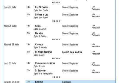 Festival de musique classique de l'Embrunais - UDELM_Embrun