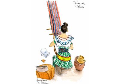 Atelier d'initiation au tissage maya avec Gabrielle Fribourg_Barcelonnette