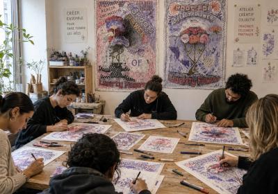 Atelier créatif « Des fleurs pour dire le monde » au Centre d'art_Jausiers