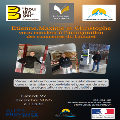 Inauguration commerces Lautaret
