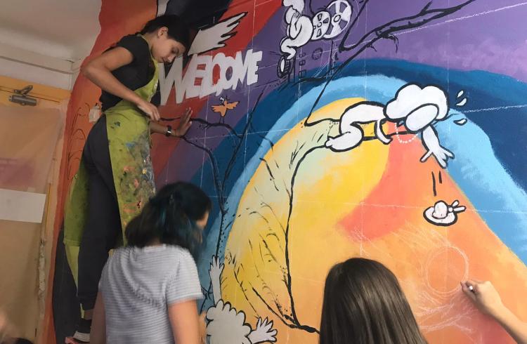 Association l'Alternateur - Fresque au collège