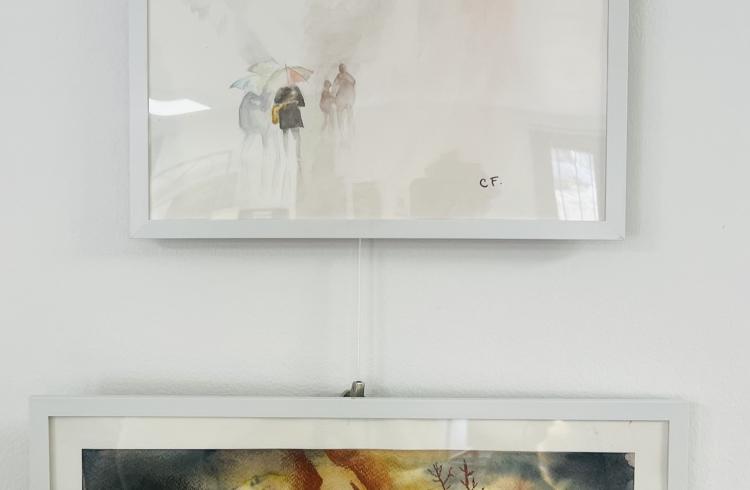 Café des Arts à Montclar_Montclar - Exposition tableau