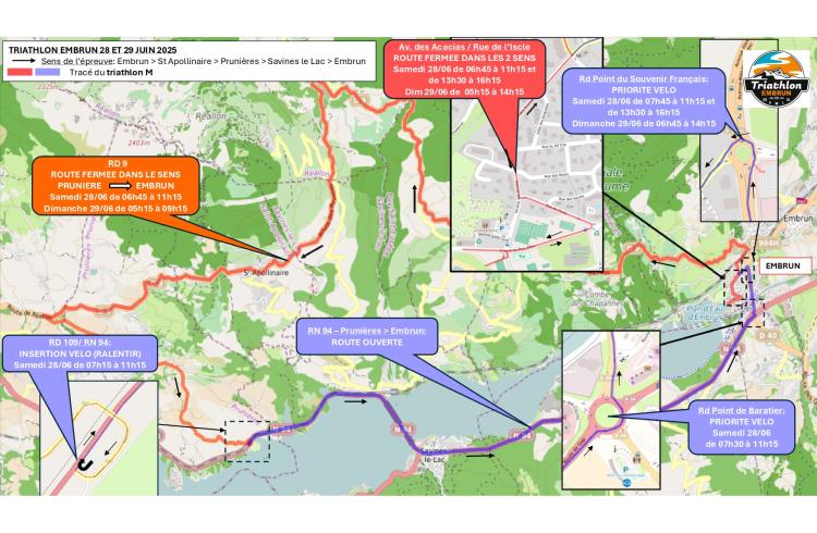 Triathlon M Embrun_Embrun - Restrictions de circulation - Triathlon M Embrun