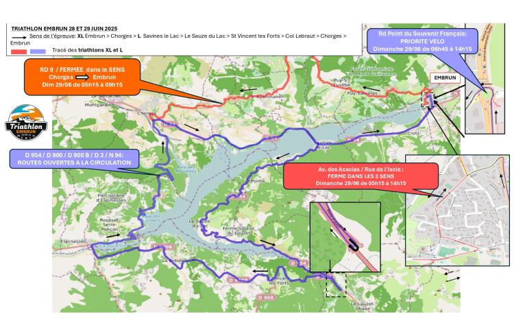 Triathlon M Embrun_Embrun - Restrictions de circulation - Triathlon M Embrun