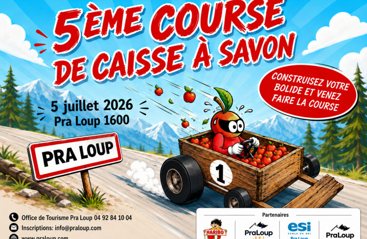 Course de caisses à savon_Pra Loup 1600 - Affiche caisse à savon