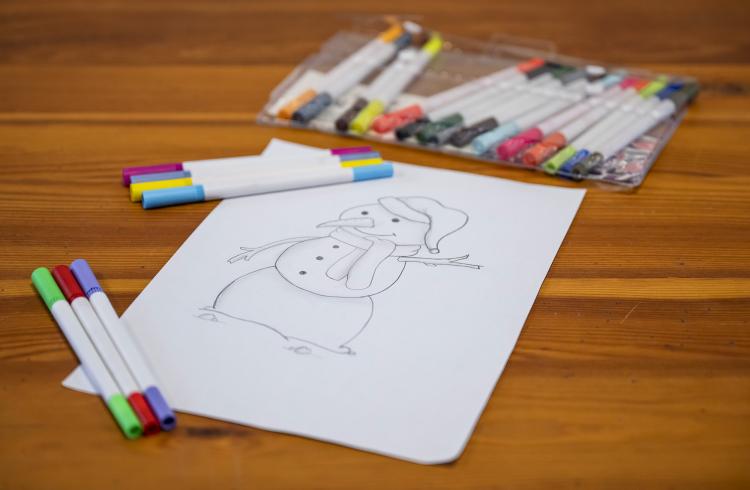 Concours de dessin - Dessin d'un bonhomme de neige