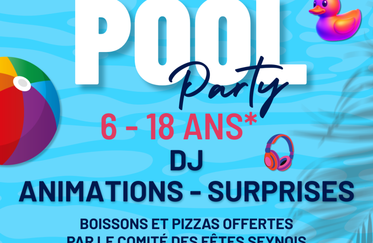 Pool party au centre aqualudique_Seyne - affiche