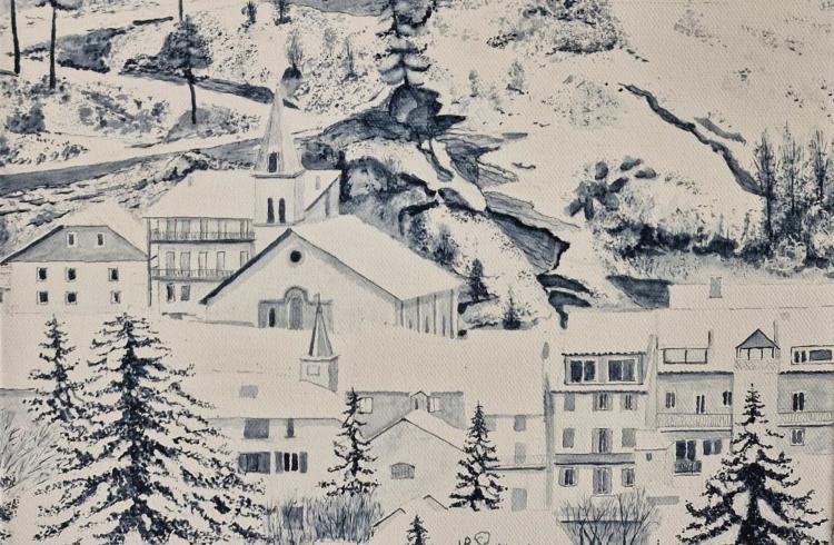 Exposition l'Ubaye en bleu - Jean-Pierre Rayne, Jausiers