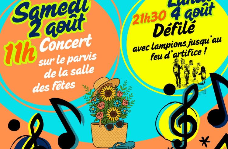 Défilé - Fêtes d'Aout - Défilé des Fêtes d'Août avec la musique municipale d'Embrun