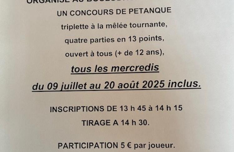 Concours de pétanque - Concours de pétanque de la boule embrunaise
