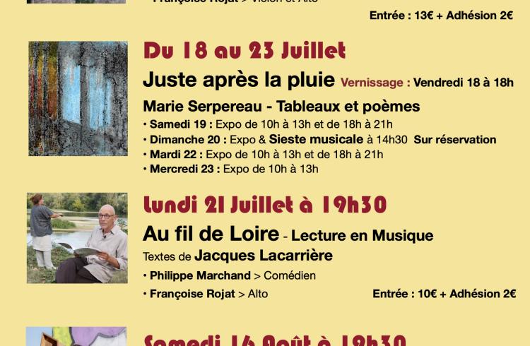 Programme Juin Juillet Août 2025 Le Salon de Musique
