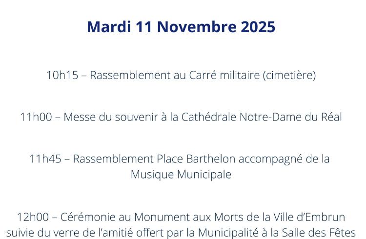 Cérémonie de Commémoration de l’Armistice du 11 novembre 1918_EMBRUN - Cérémonie de Commémoration de l’Armistice du 11 novembre 1918_EMBRUN Cérémonie de Commémoration de l’Armistice du 11 novembre 1918_EMBRUN - Cérémonie de Commémoration de l’Armistice du 11 novembre 1918_EMBRUN