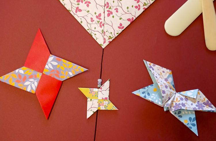 Fabrication de guirlandes en origami EMBRUN - Fabrication de guirlandes en origami EMBRUN