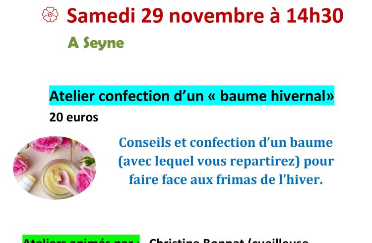 Atelier confection d’un baume hivernal_Seyne - Atelier_confection_Baume