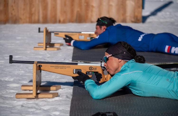 Journée découverte du biathlon - Le Sauze - Biathlon : tir à la carabine