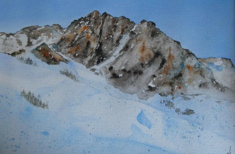 Exposition aquarelle en Ubaye par Sylvie Mehrenberger - Le Sauze 1400 - Le Brec