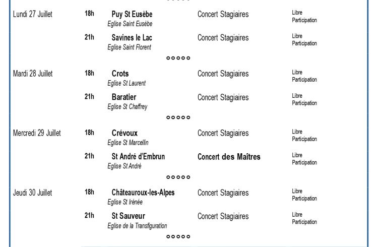 Festival de musique classique de l'Embrunais - UDELM_Embrun