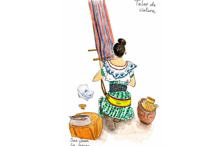 Atelier d'initiation au tissage maya avec Gabrielle Fribourg_Barcelonnette