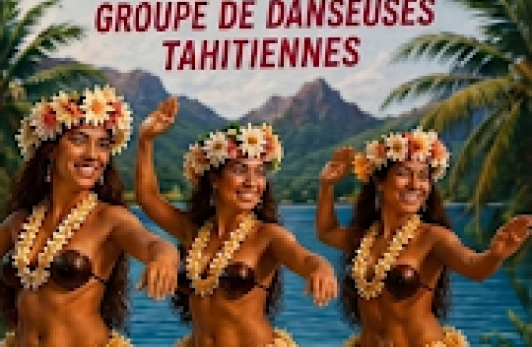 Soirée Tahitienne aux Bains des bois_Montclar - affiche
