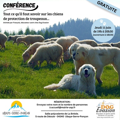 Conférence gratuite sur les chiens de protection!