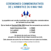 Cérémonies commémoratives du l'armistice du 8 mai 1945